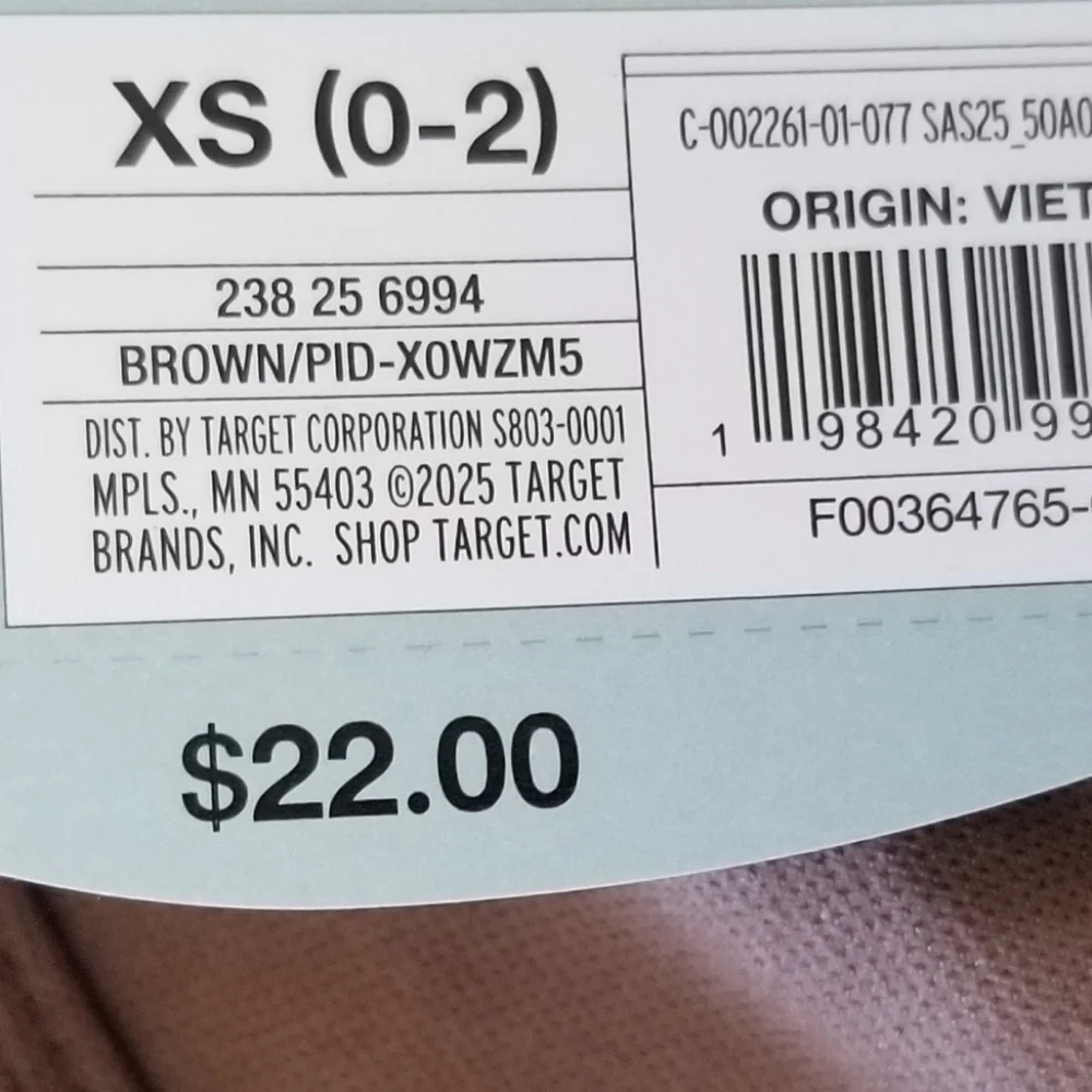 NWT Shade & Shore Brown High Waist Medium Coverage Bikini Bottom Size XS